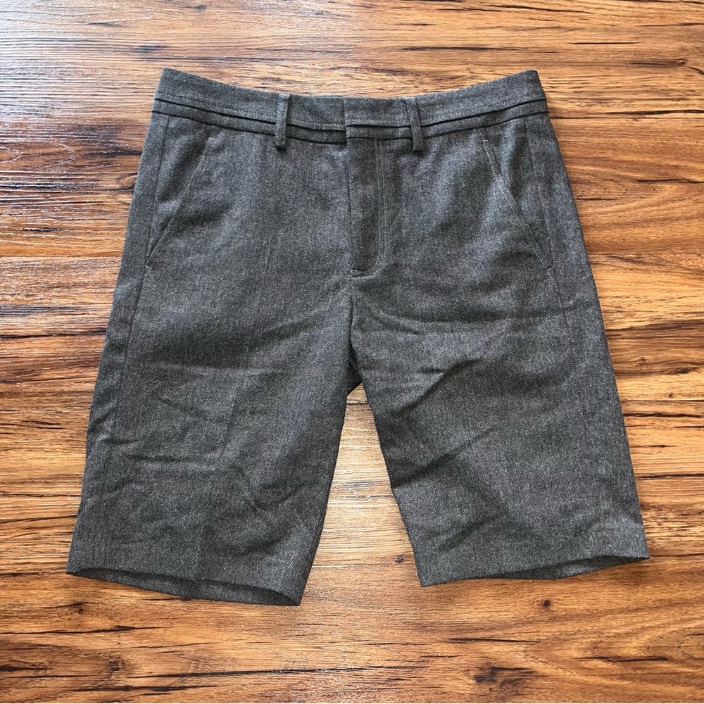 NWT Vince Brown Tweed Bermuda Shorts Size 6 Wool Blend Dressy Long